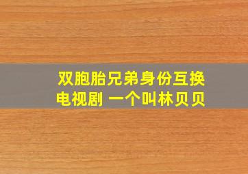 双胞胎兄弟身份互换电视剧 一个叫林贝贝